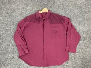 Gitano Shirt Mens XL Button Up Red Retro Mountain Vintage 90s Sleeve N73